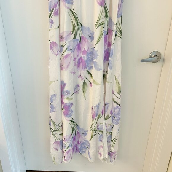 Baltic Born Off Shoulder Ivory Lavender Floral Maxi Dress Daphne Size XL NWOT - Picture 5 of 9